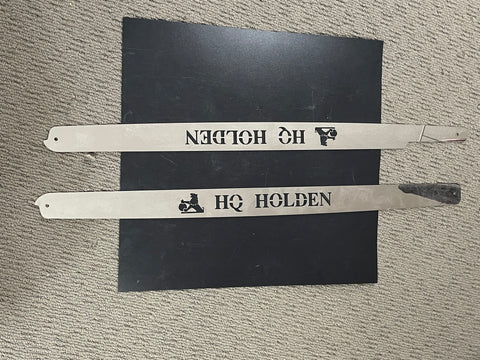 Holden HQ-WB Scuff Plate Panels Logo, Model & HOLDEN - 2 Door