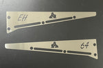 Holden EJ/EH Radiator Support Panel Plates 2 Logos with Year/Model