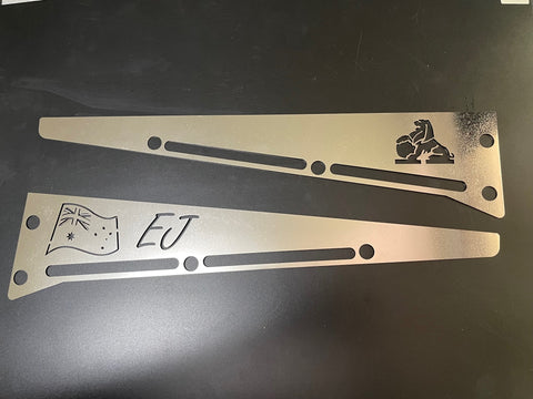 Holden EJ/EH Radiator Support Panels Logo with Model & Aussie Flag