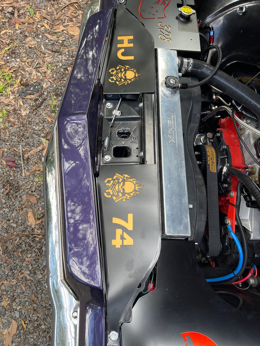 Diy Hz Radiator Holden HJ-HZ Radiator Infill Panels (2 Piece) with Custom Logos ...