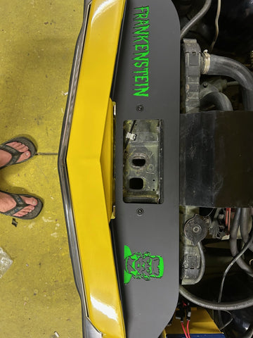 Holden HJ HX HZ Radiator Infill Panel Full Width 1 Piece with Custom Design